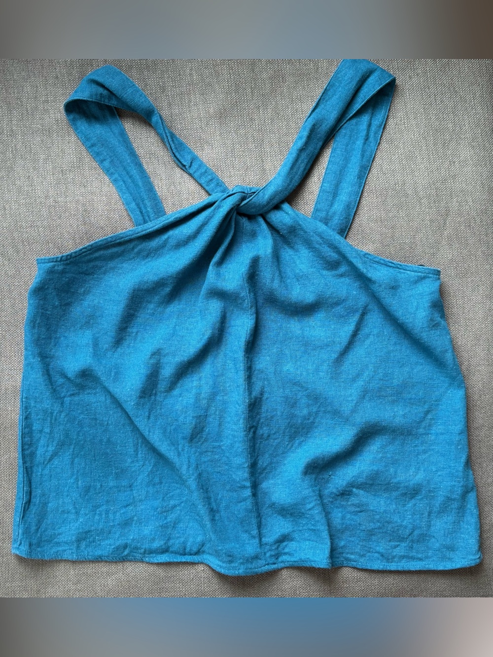 Banana Republic Teal Front-Knot Tank Top